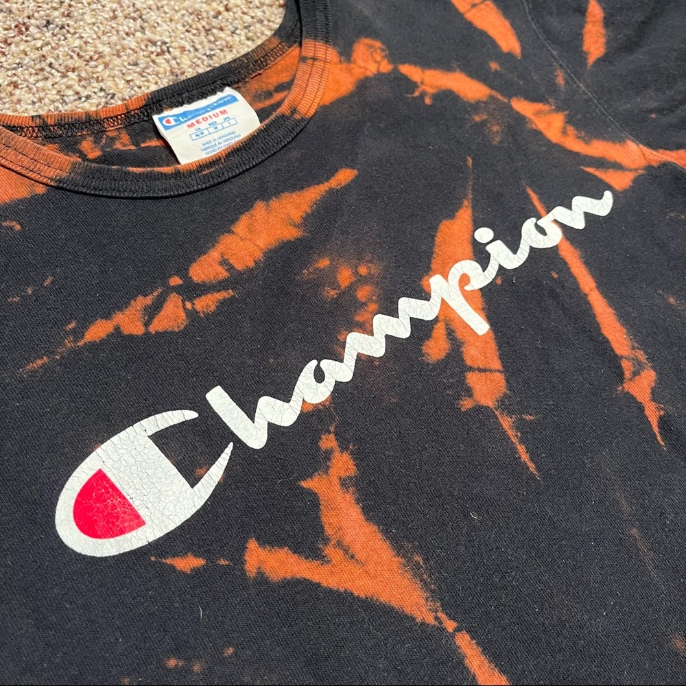 Vintage Bleach Dyed Champion Tee - Picture 7 of 8